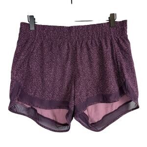Athleta Printed Mesh Racer Run Shorts 4” Purple Pink - M